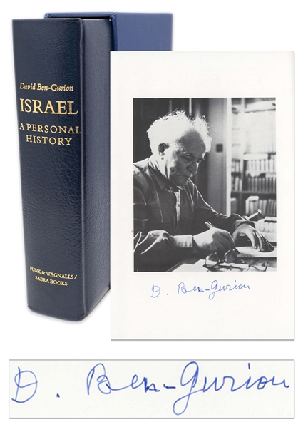 David Ben-Gurion Signed Limited Edition of ''Israel: A Personal History'' -- Near Fine Condition